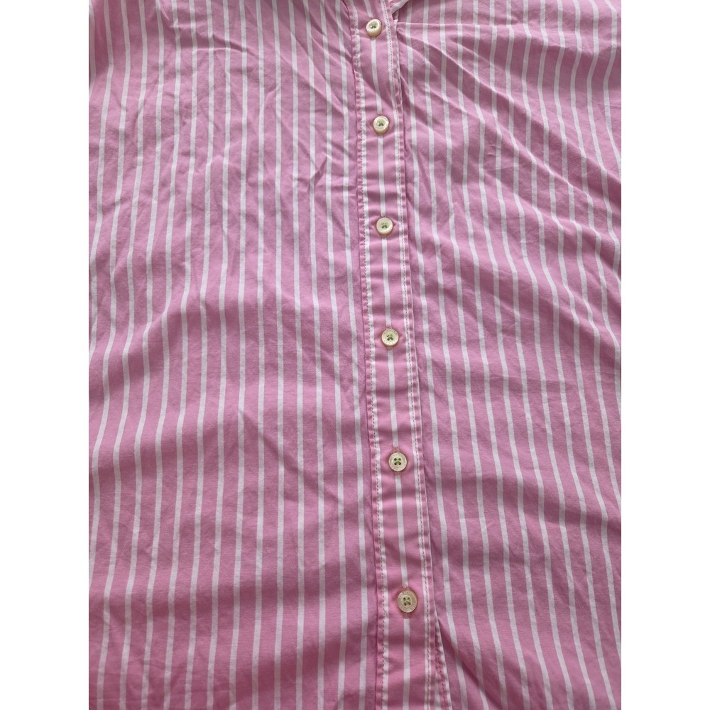 Tommy Hilfiger Womens Pink White Striped Button Down Shirt Size 20 Collared - Picture 5 of 10